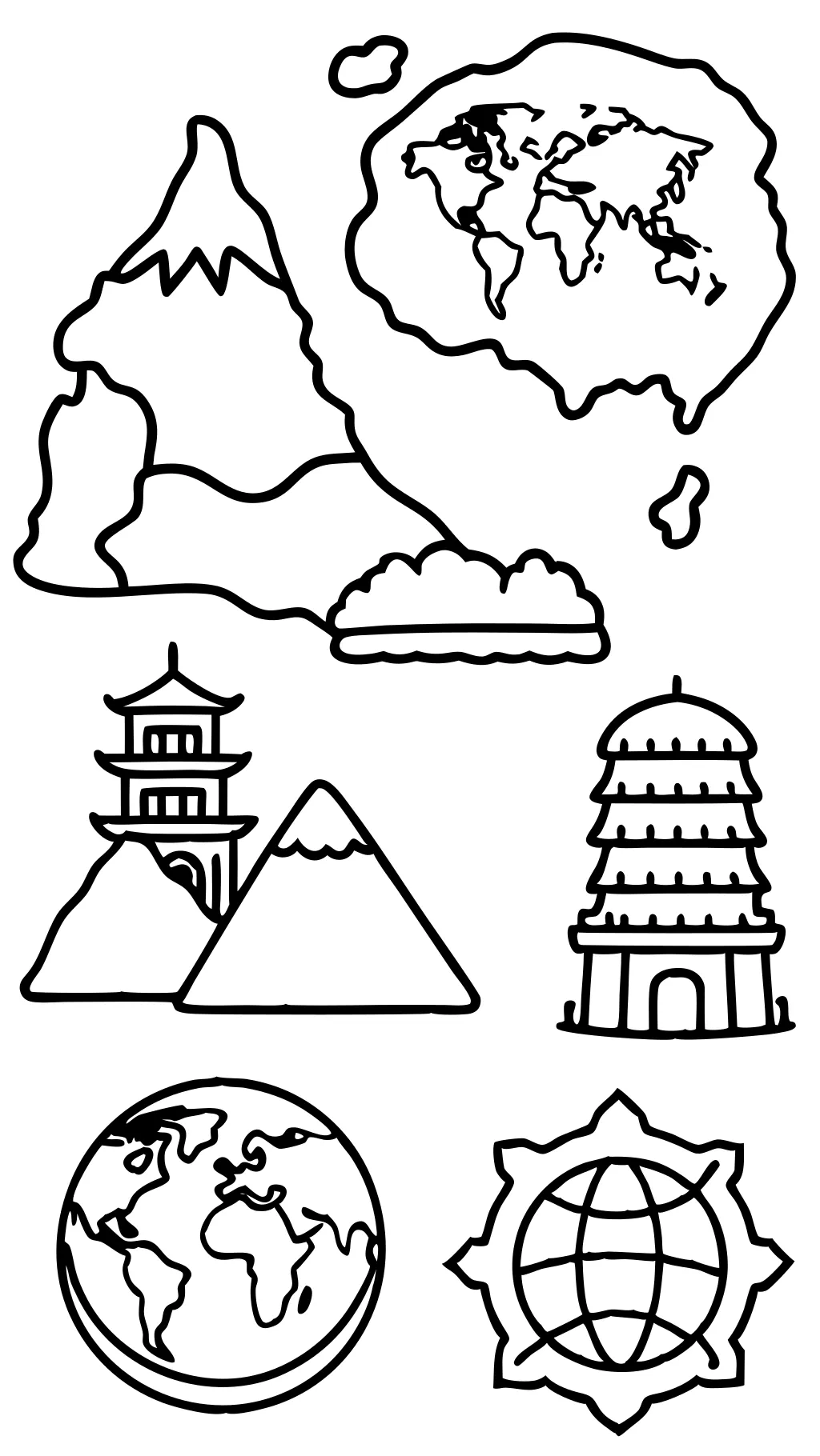 geography coloring pages